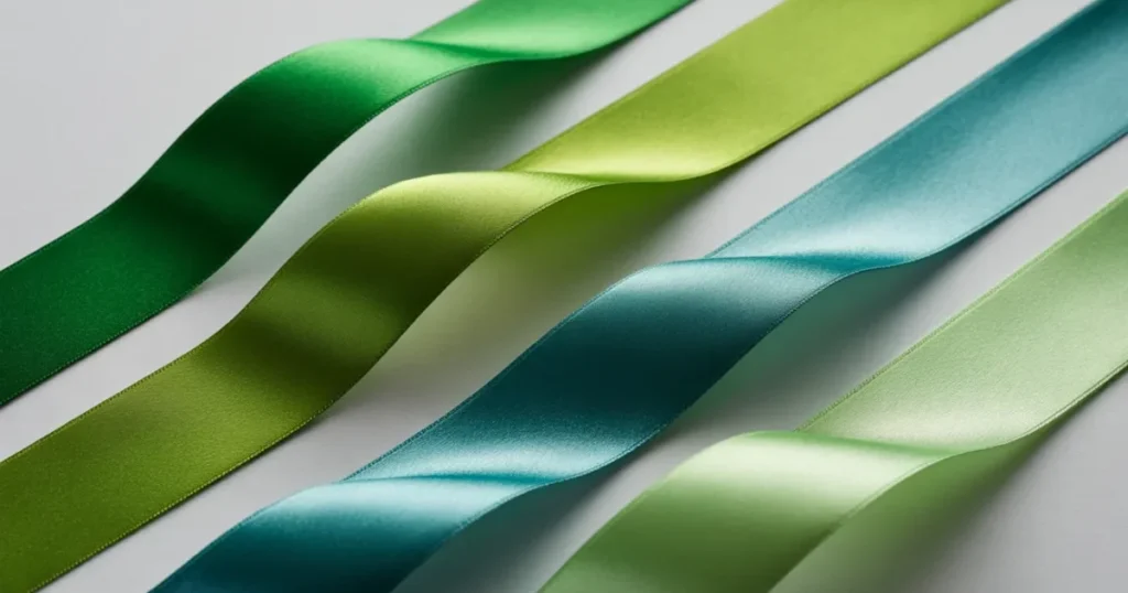different-shades-of-green-ribbons