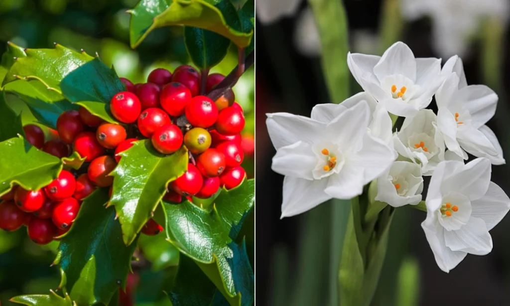 december-birth-flowers-narcissus-and-holly